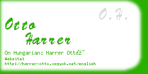 otto harrer business card